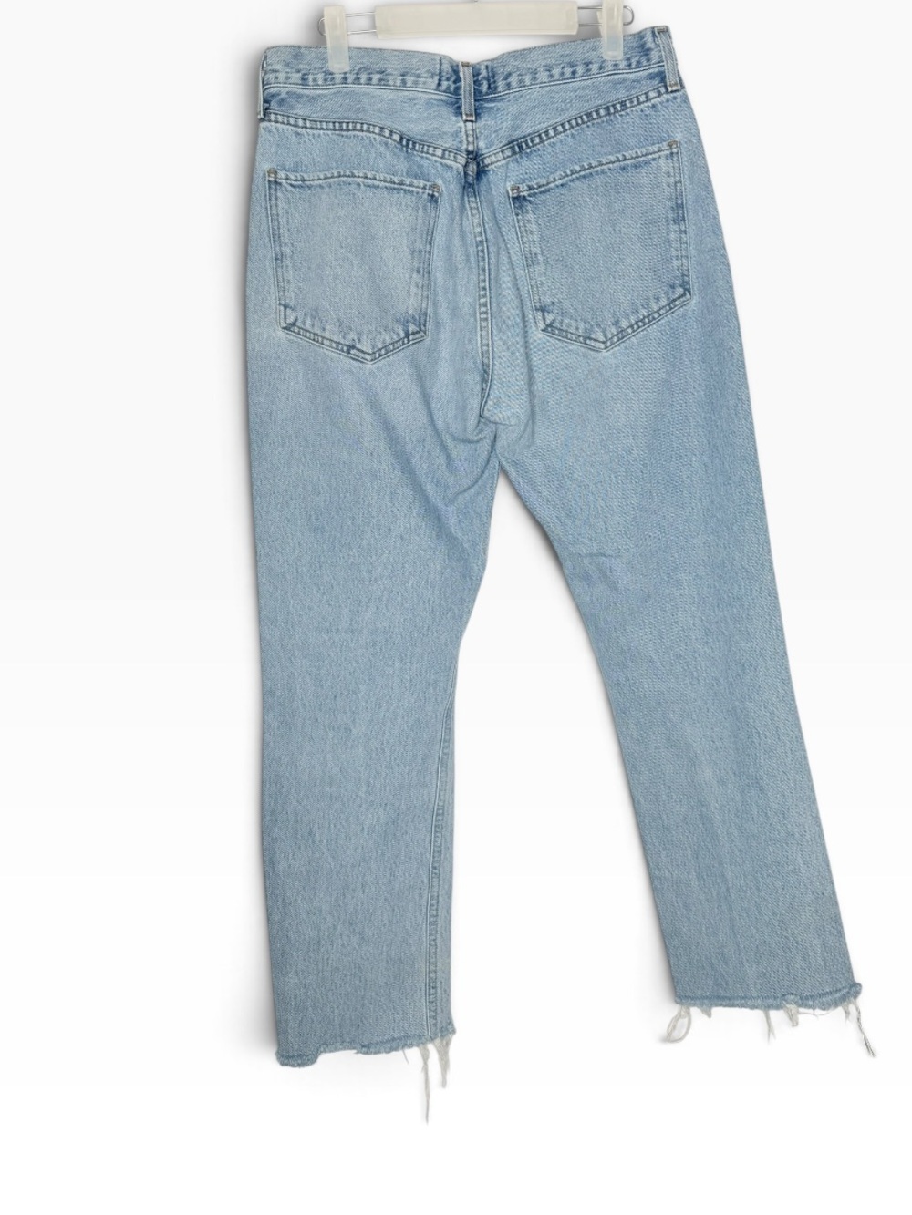 AGOLDE Riley Crop Jeans Stream Light Wash High Rise Straight Leg size 29 - Picture 3 of 6